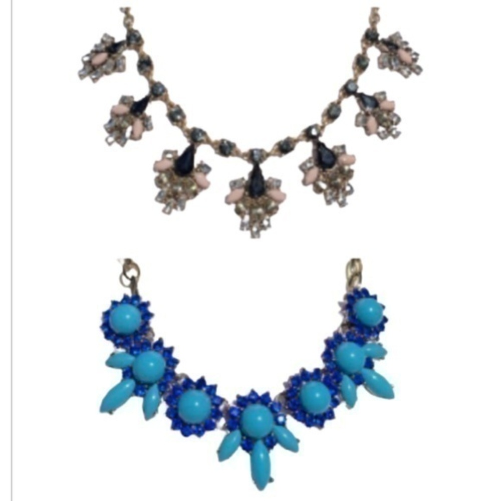J Crew Necklace Jeweled Statement Bundle of Two - Picture 1 of 8